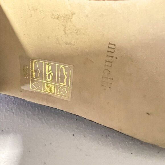 CLEARANCE - Minelli Black Leather Sherpa Lined Block Heel Ankle Boots - Picture 7 of 7